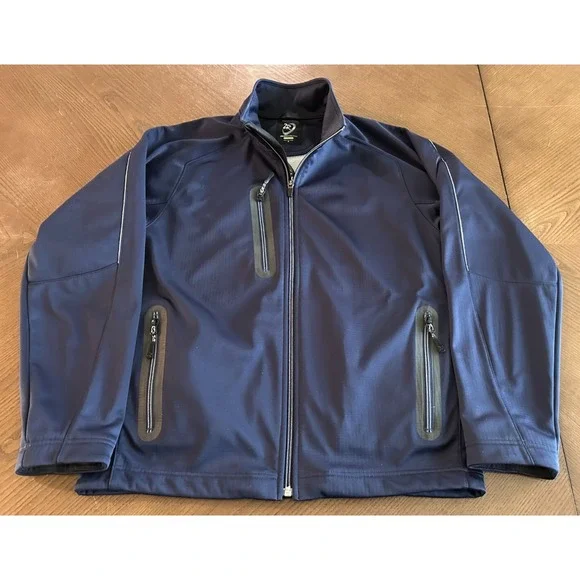 Zero Restriction‎ Golf Jacket Men's Size S Navy Blue Tour Series Full Zip EUC